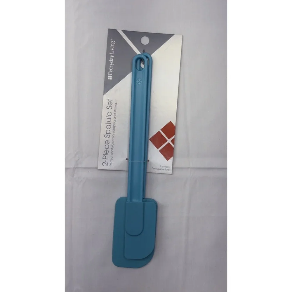 Blue Everyday Living Silicone Spatulas Two Piece Set For Scraping O-450